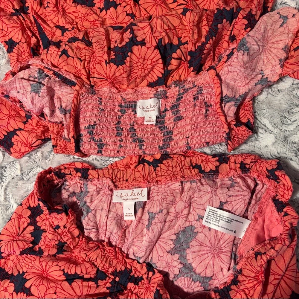 Isabel Maternity Pink Floral Tank Top Bundle